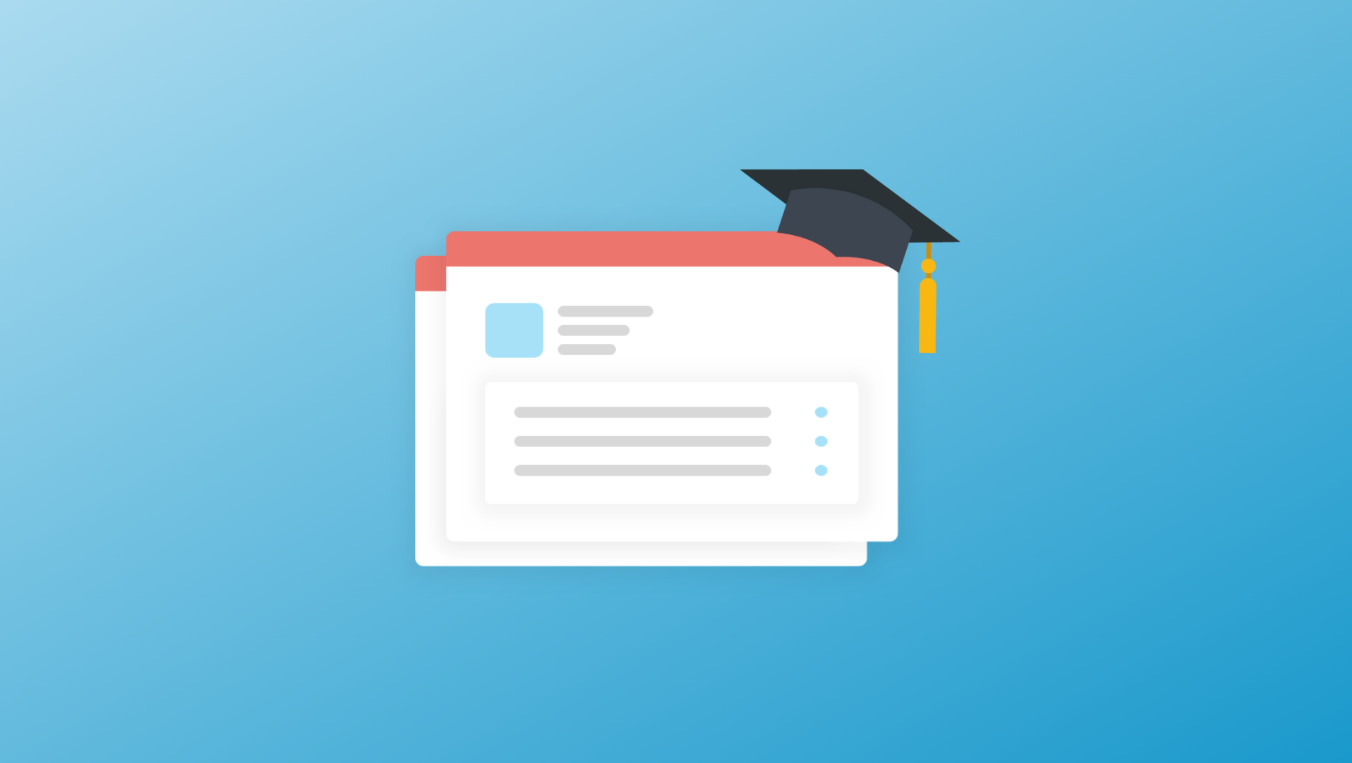 A Successful Strategy for Applying to College Scholarships - illustration of scholarship award email with graduation cap on top right corner