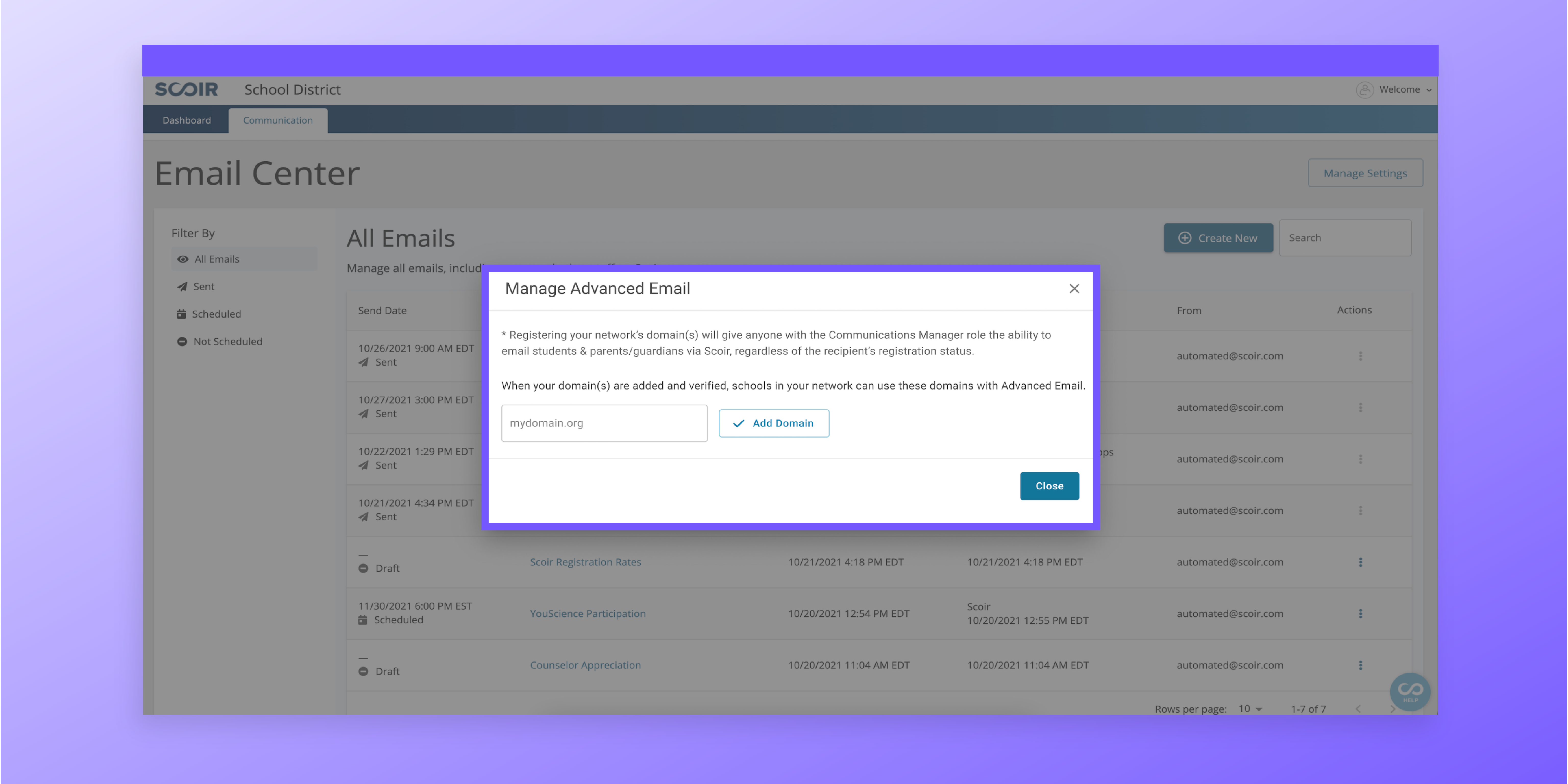 District Communication - Advanced Email