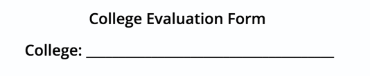 College Evaluation header image