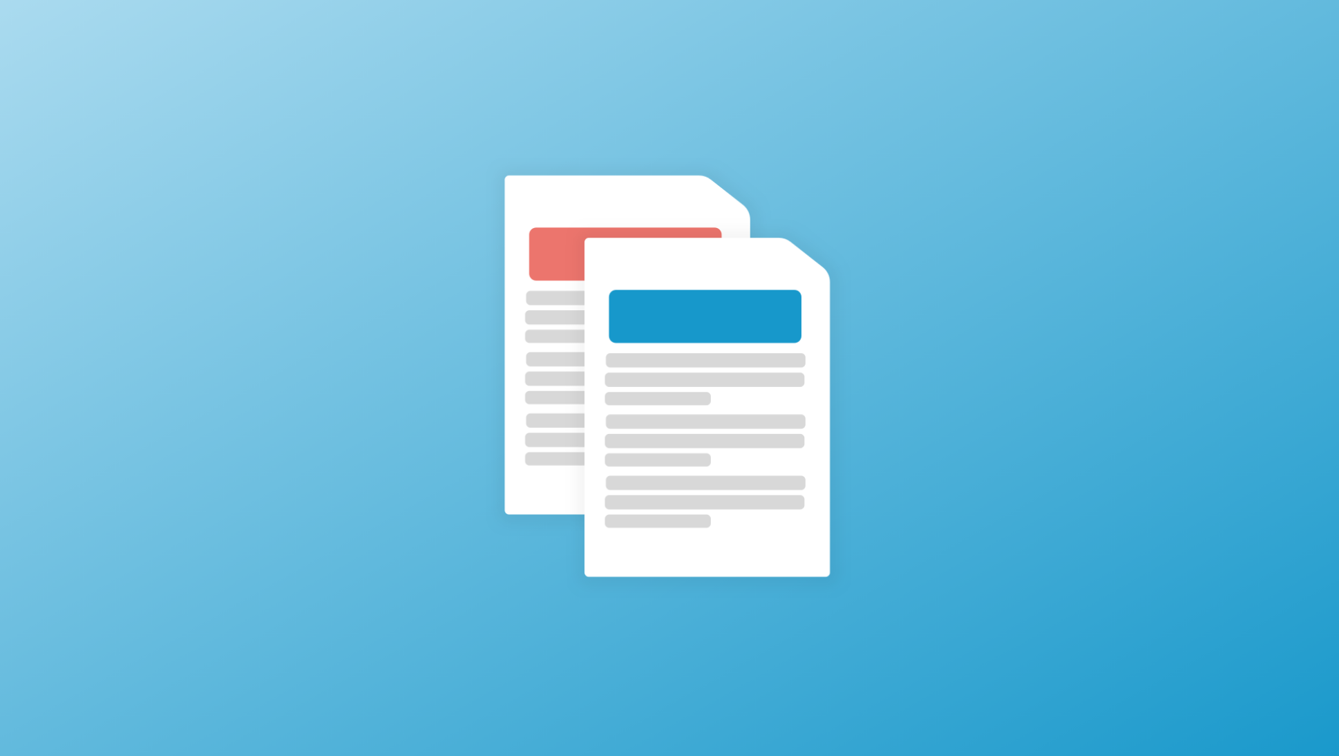 illustration of two documents stacked on top of each other - Comparing the Coalition and Common App Essay Prompts