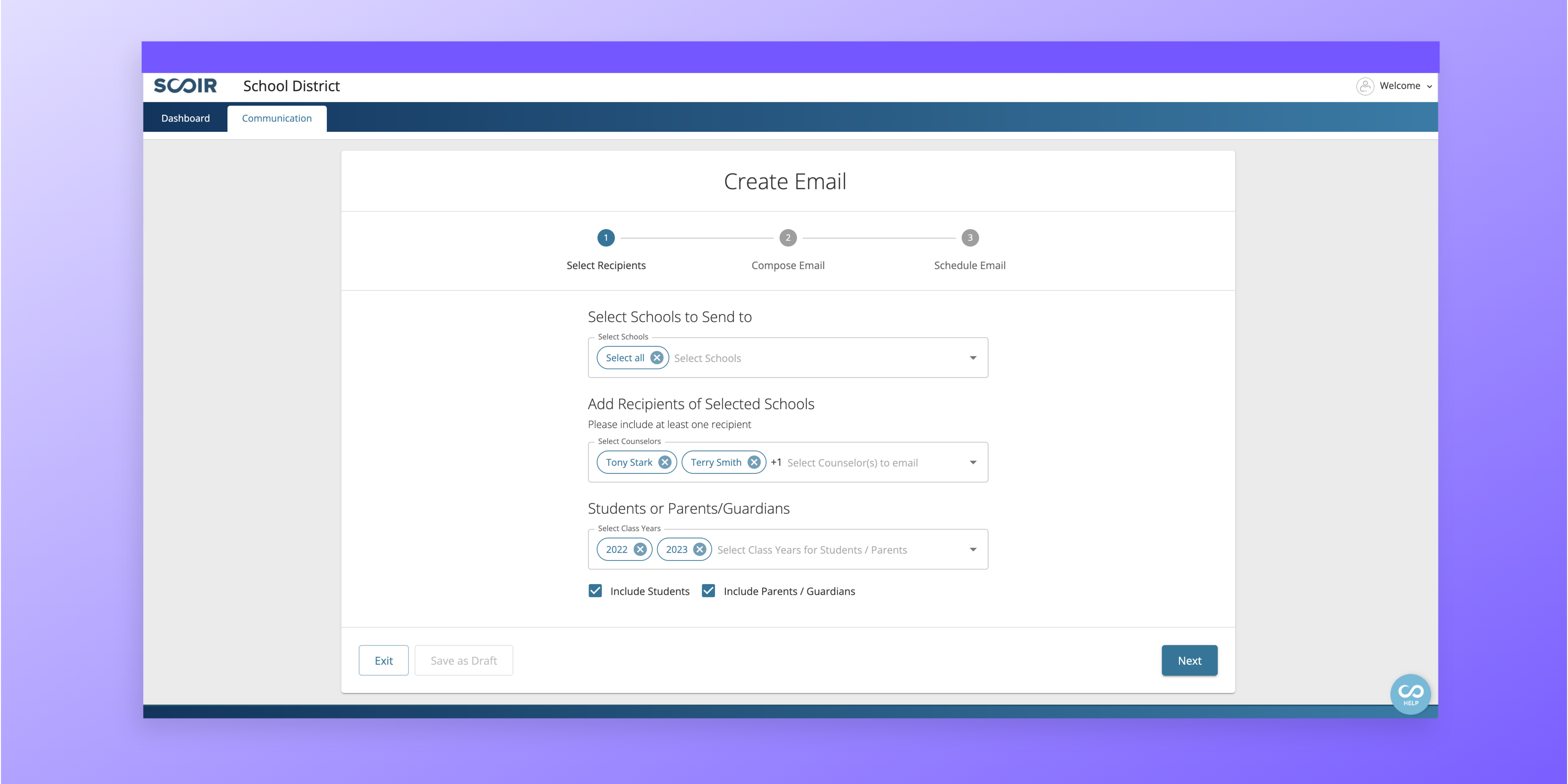 District Communication - Compose Email