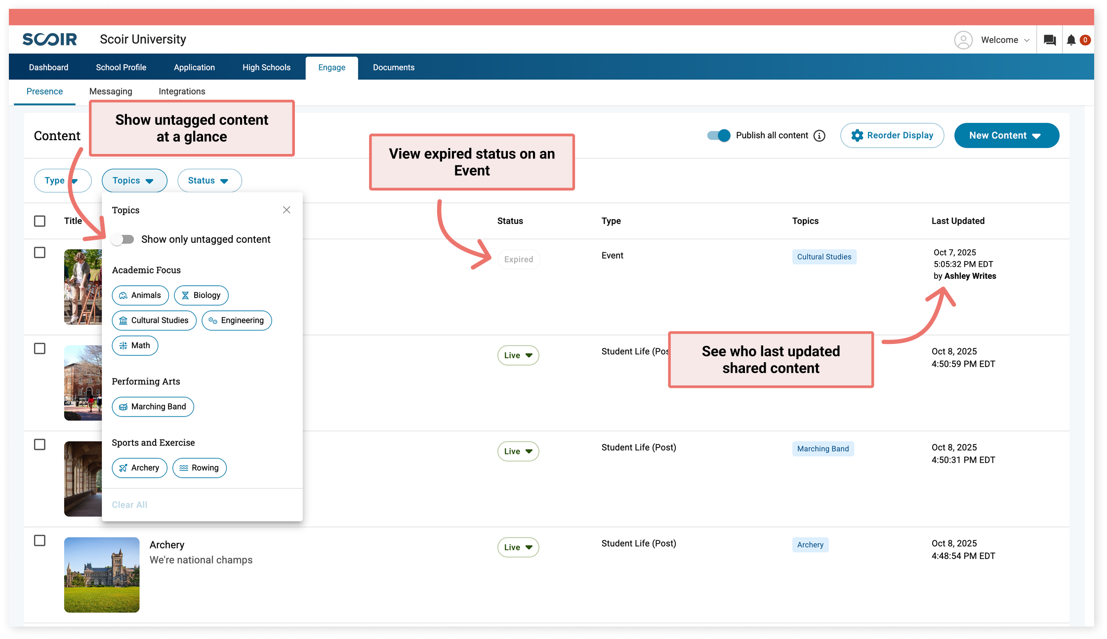 Content Management Enhancements