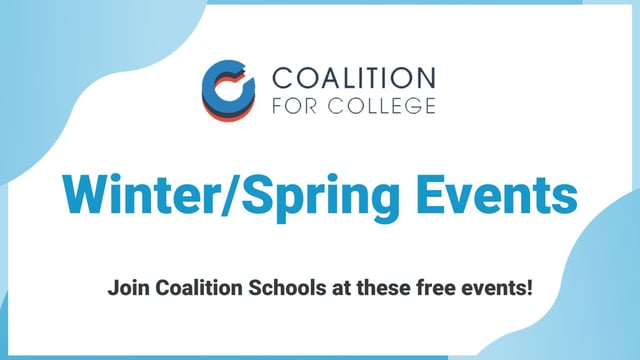 Coalition's Winter/Spring Events
