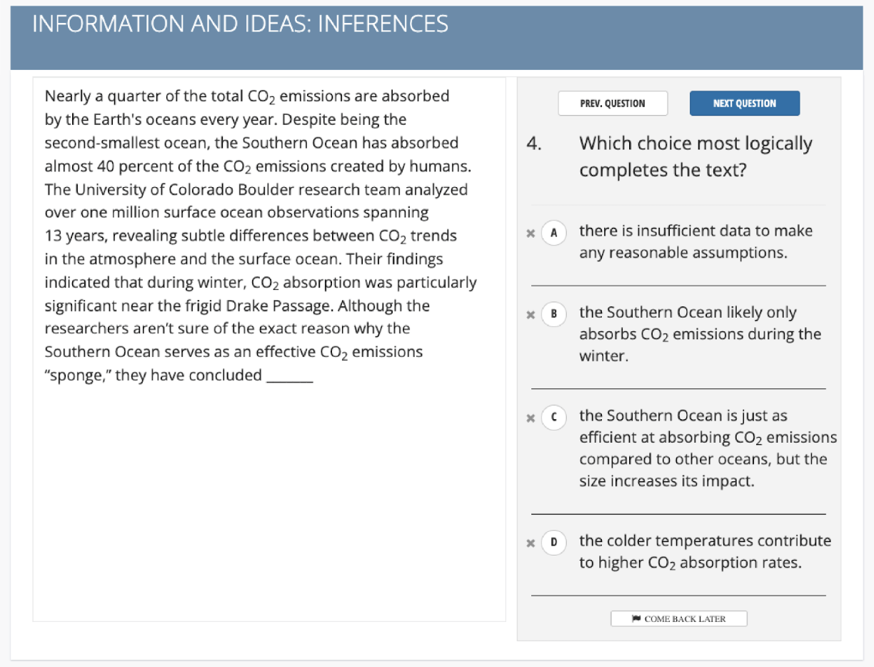 Digital SAT ReadingWriting Section Example 2