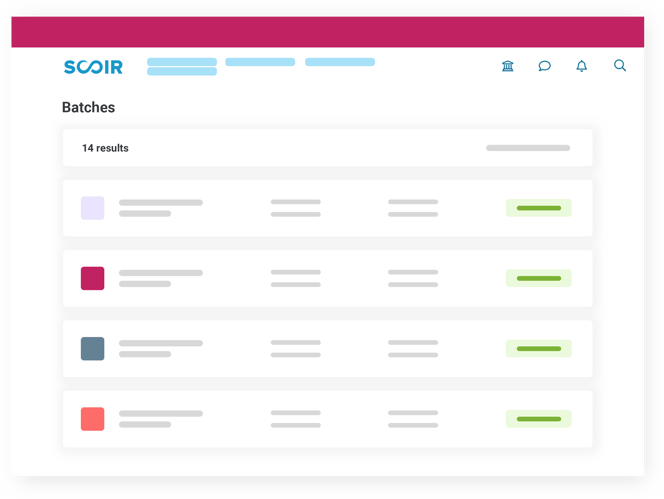 illustration of docs batches in Scoir