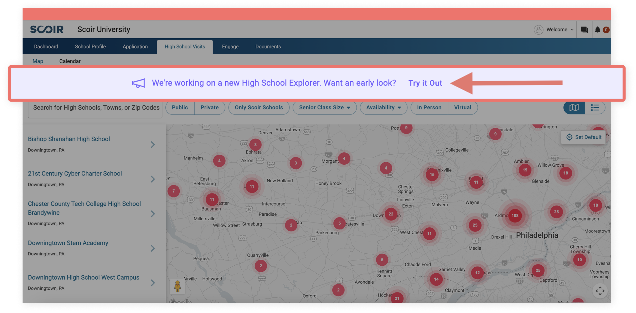 Opt Into High Schools Explorer