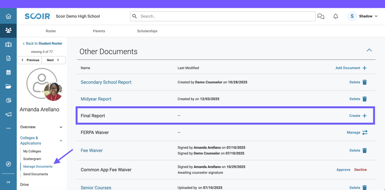 Creating Final Reports