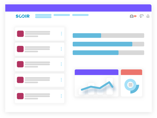 Scoir for counselors - illustration of Scoir dashboard