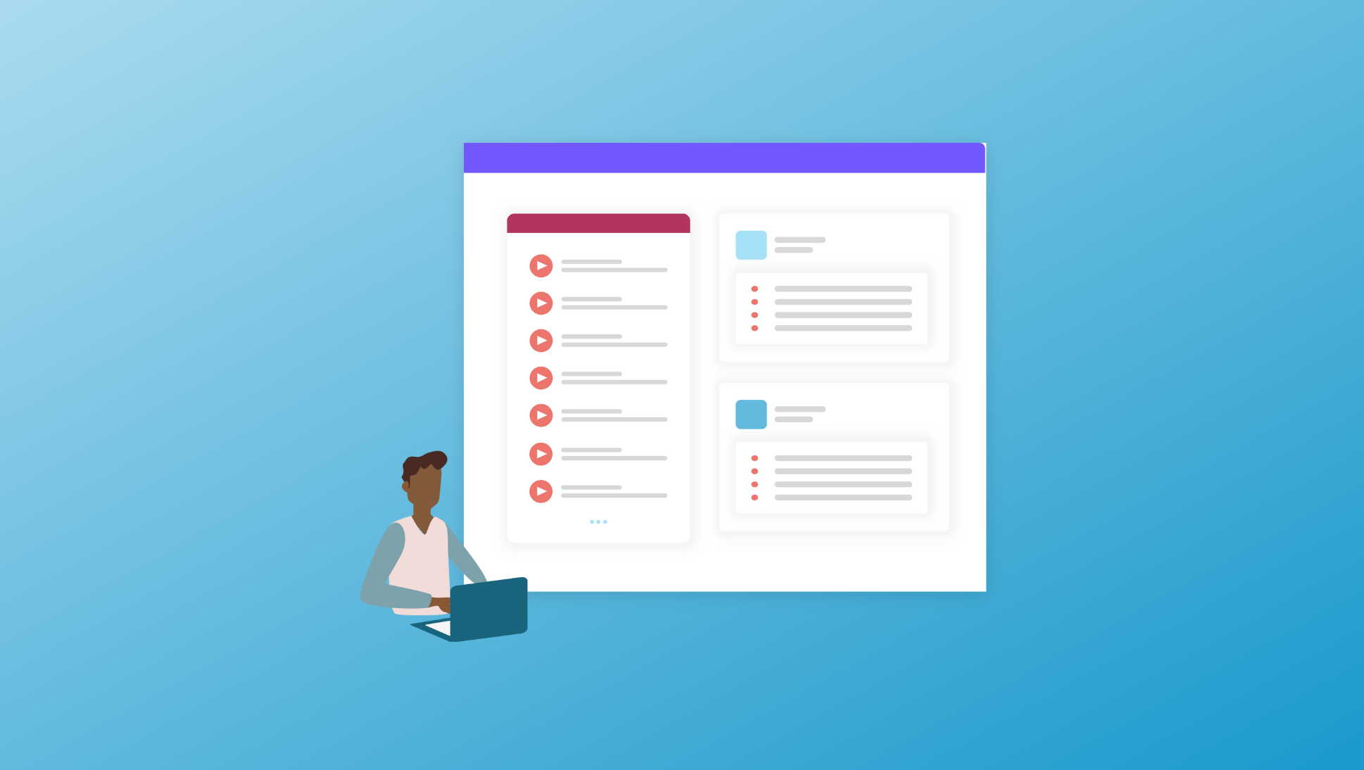 How to Get Started on Scoir as a Parent or Guardian - illustration of parent/guardian exploring Scoir from their laptop
