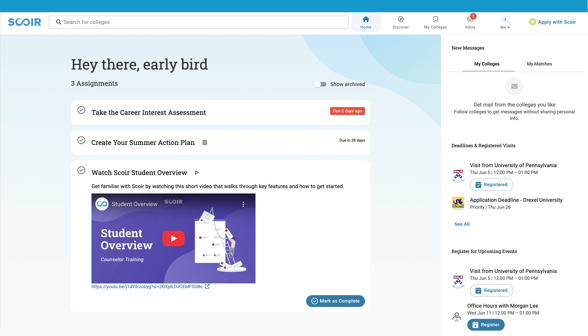 See the NEW Student Dashboard 