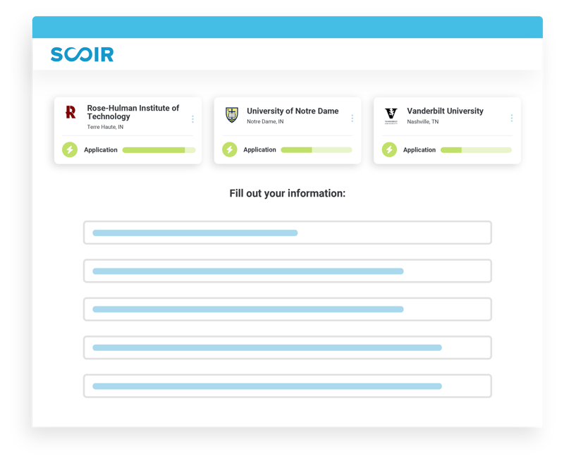 Scoir for counselors - illustration of Apply with Scoir
