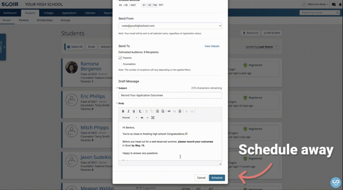 Schedule Email