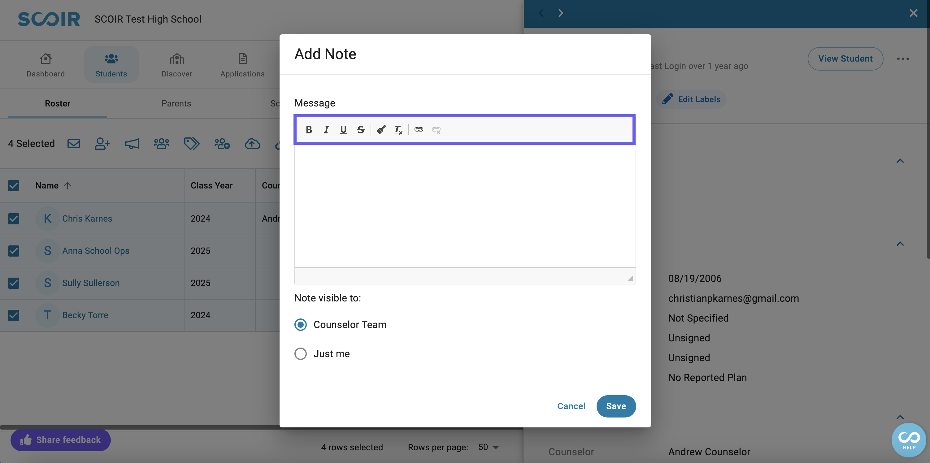 Improved Notes in Scoir