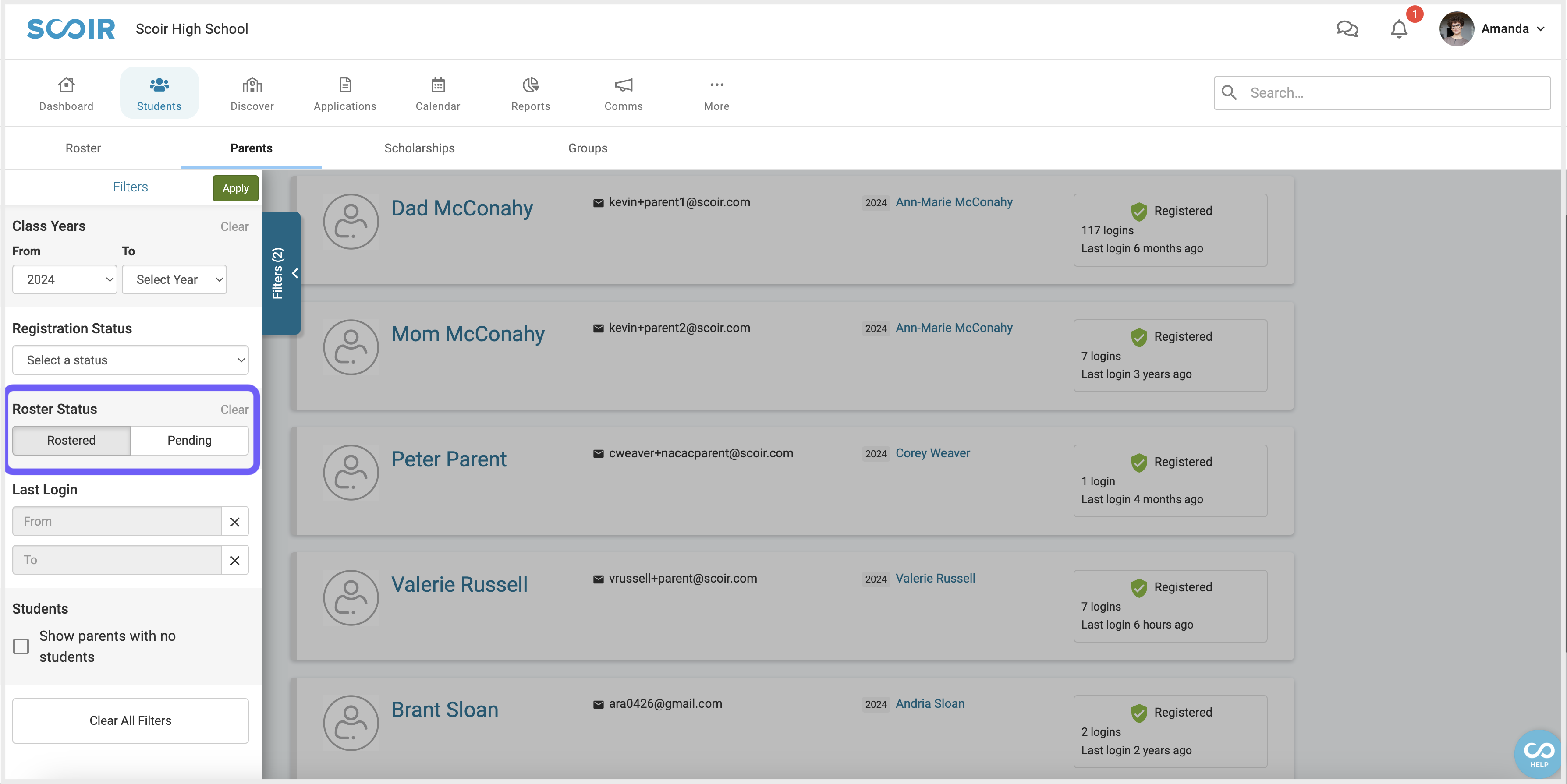 Easily Filter Using Roster Status