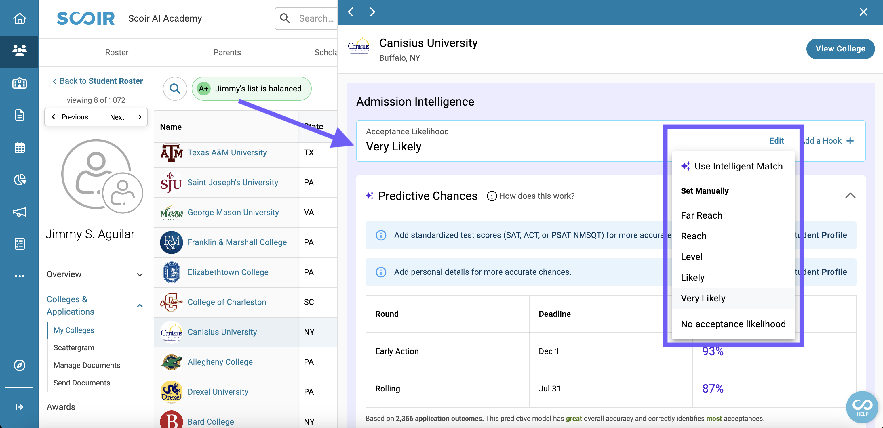 Introducing Admission Intelligence (Scoir AI) for Counselors | Scoir