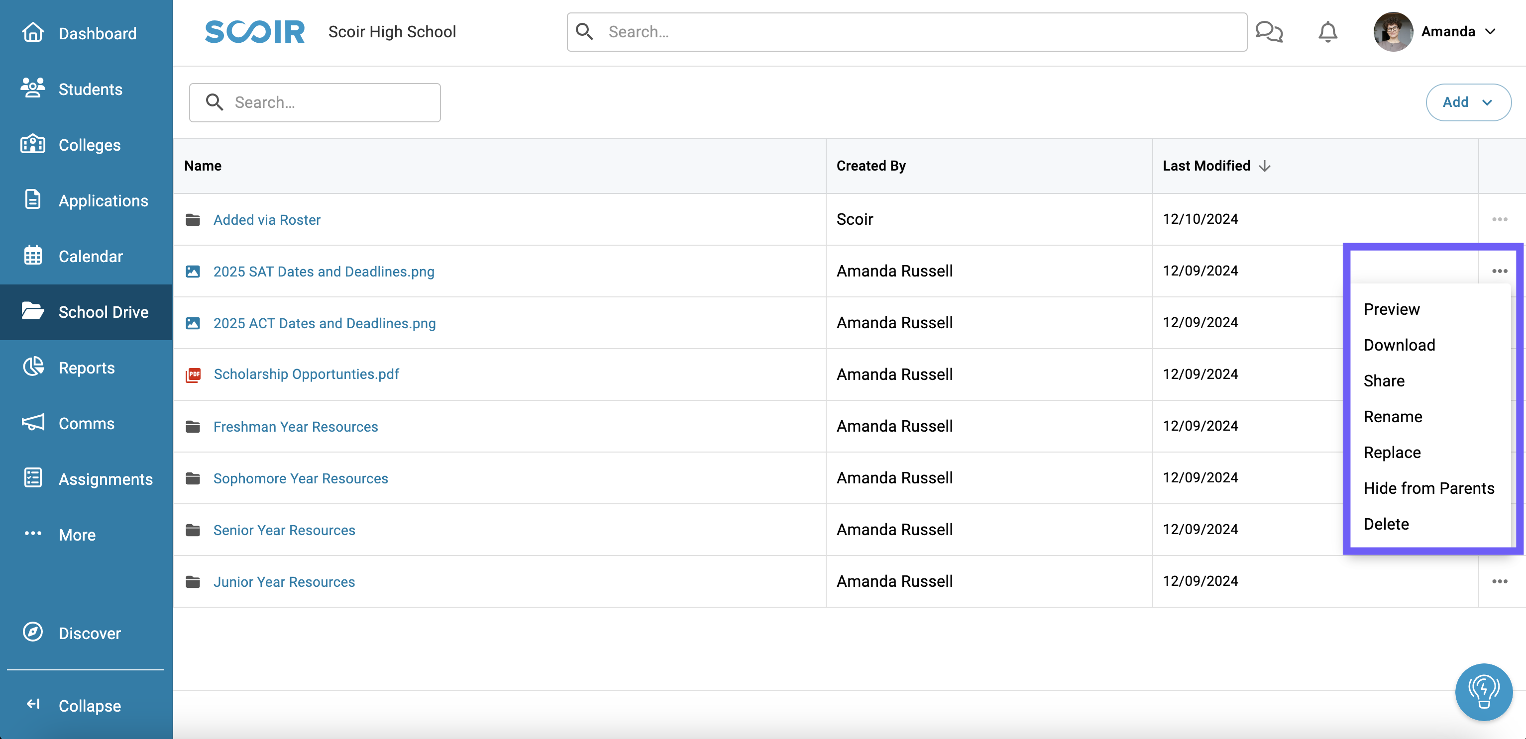 Managing School Drive