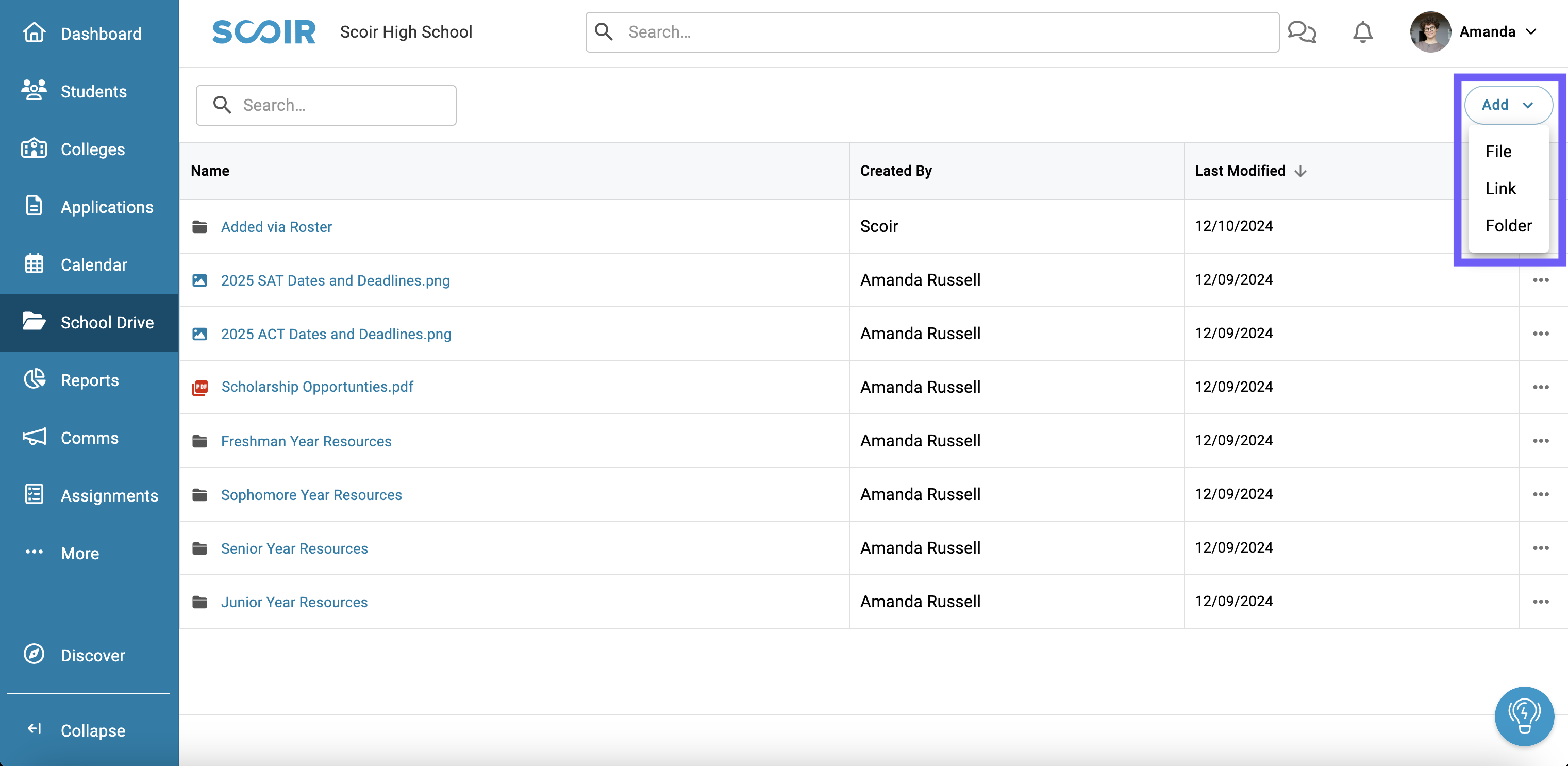 Adding Links and Files
