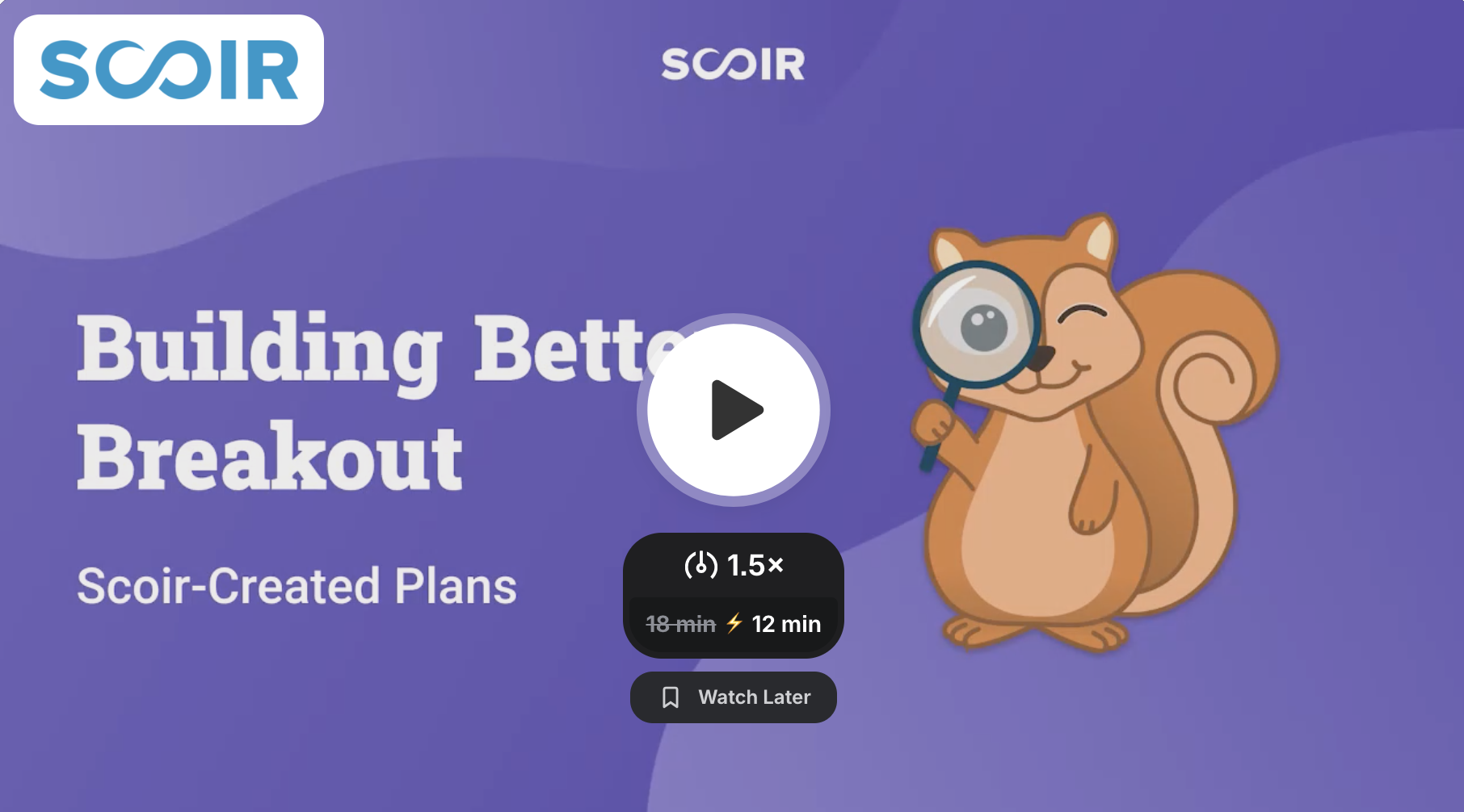 Scoir plans video