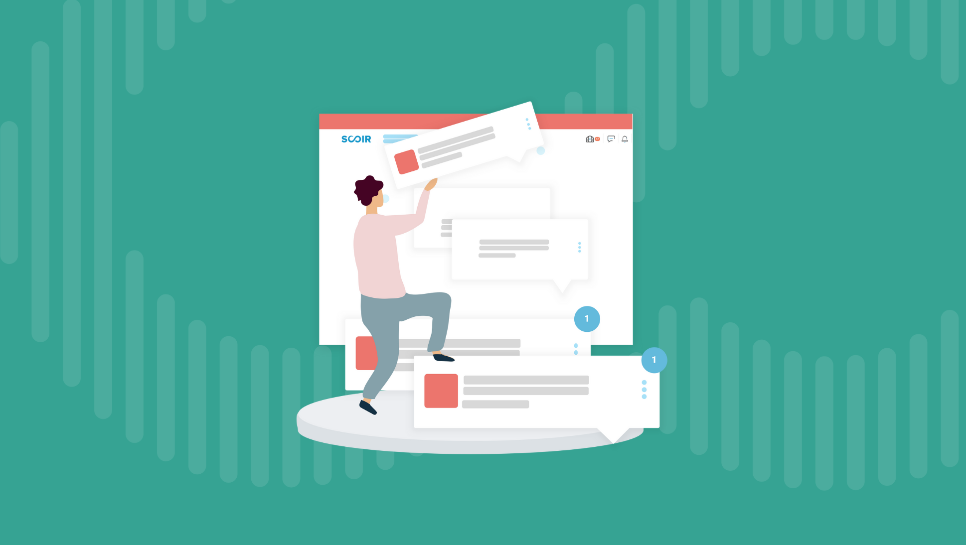 illustration of student picking up elements of a college application - Students: Here's What to Understand About the Waitlist