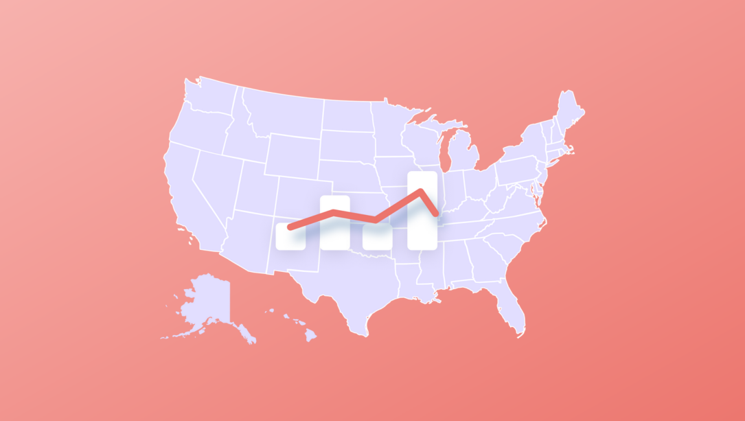 Map of USA with Bar Graph - Unlocking Visits+ Premium Webinar Blog