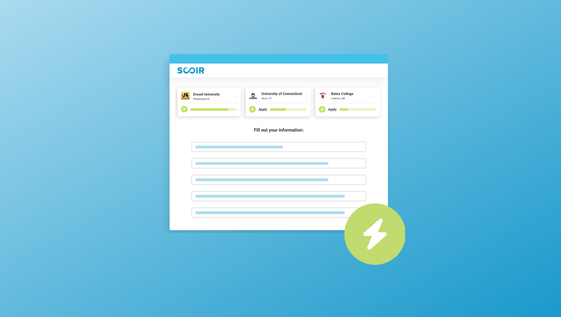illustration of Apply with Scoir functionality - Update: Apply with Scoir