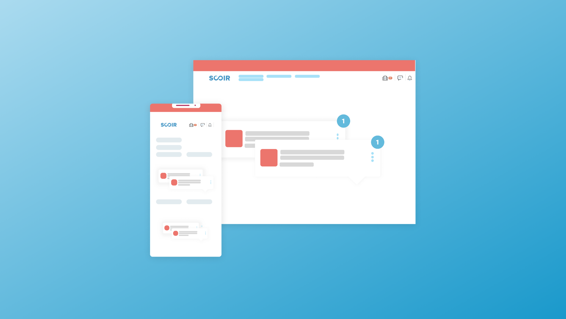 Virtual Resources for the College Admission Journey - illustration of Scoir platform features for students