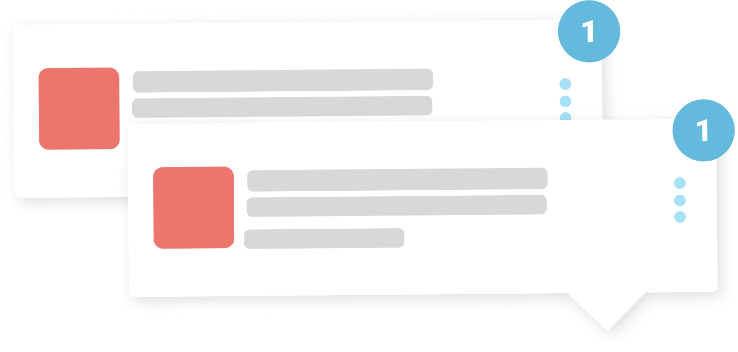 two direct message bubbles - direct messaging for college counselors in scoir