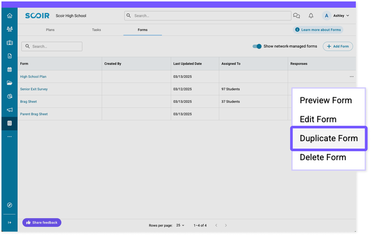 Duplicating Tasks & Forms | Scoir