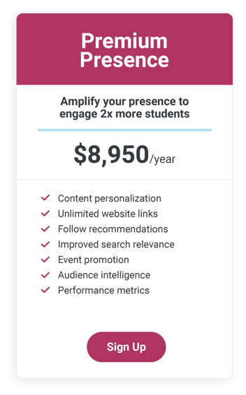 Sign up for Premium Presence