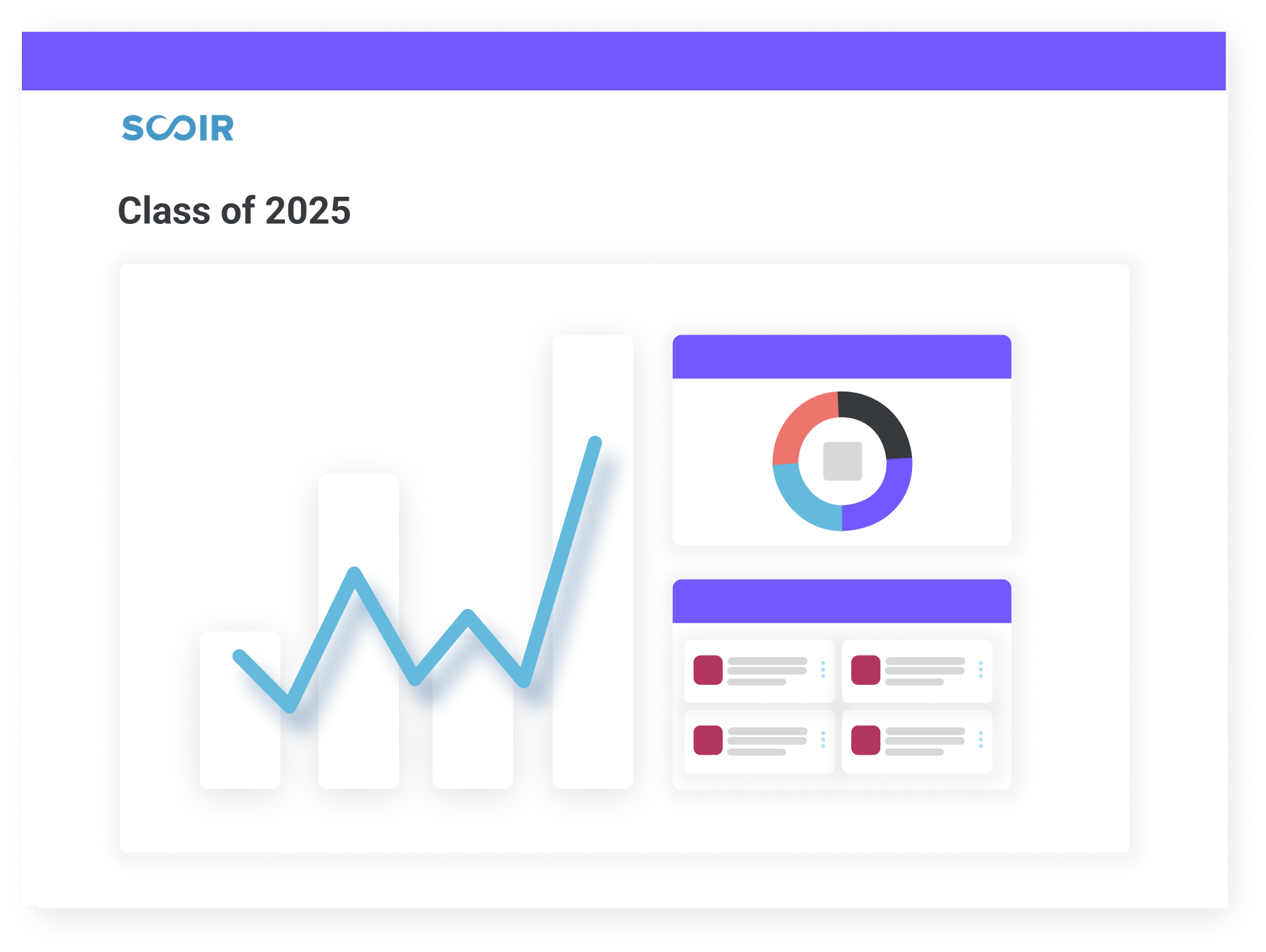 Illustration of Scoir Class of 2025 dashboard