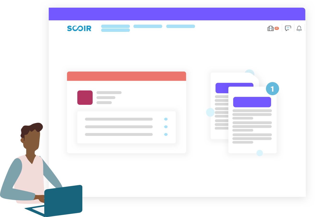 illustration of a message inbox