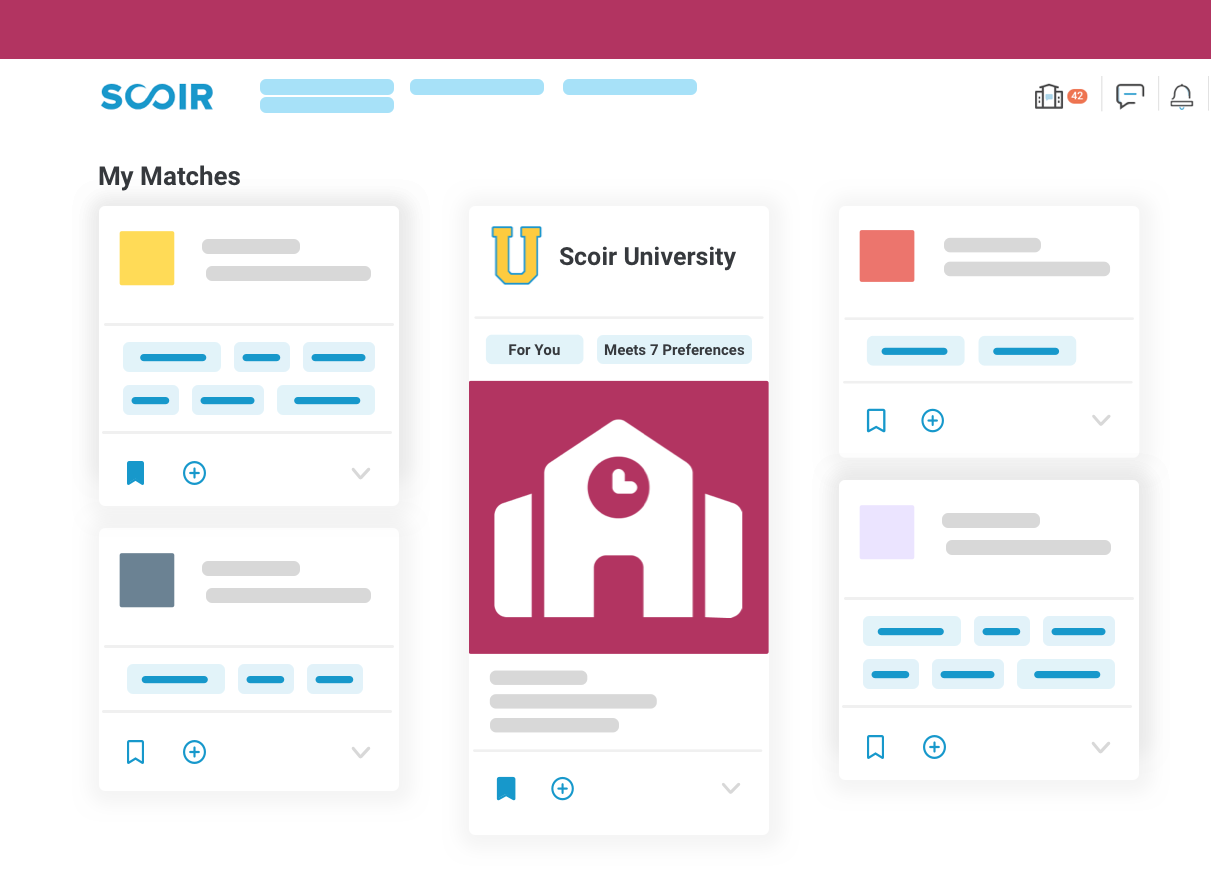 Illustration of My College Matches in Scoir