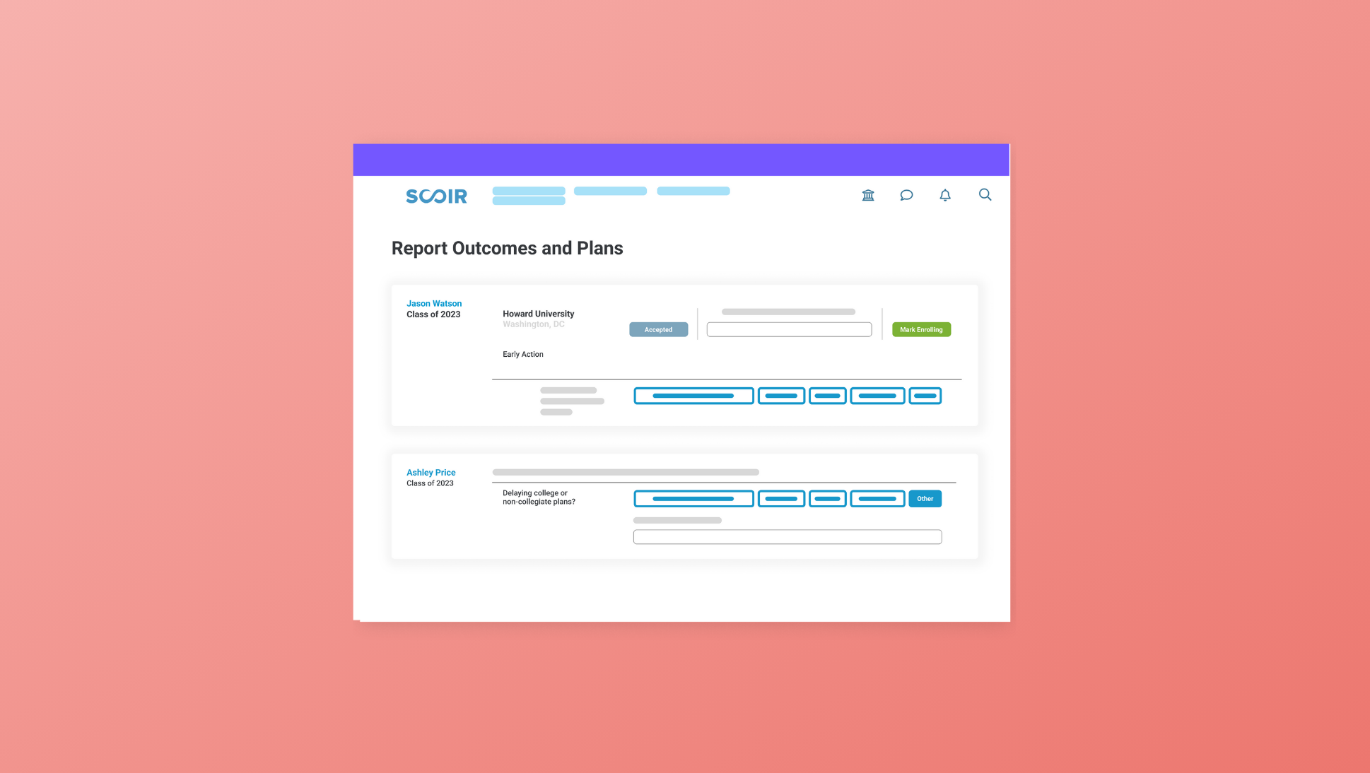 New in the Counselor App! Set Student Outcomes & Plans