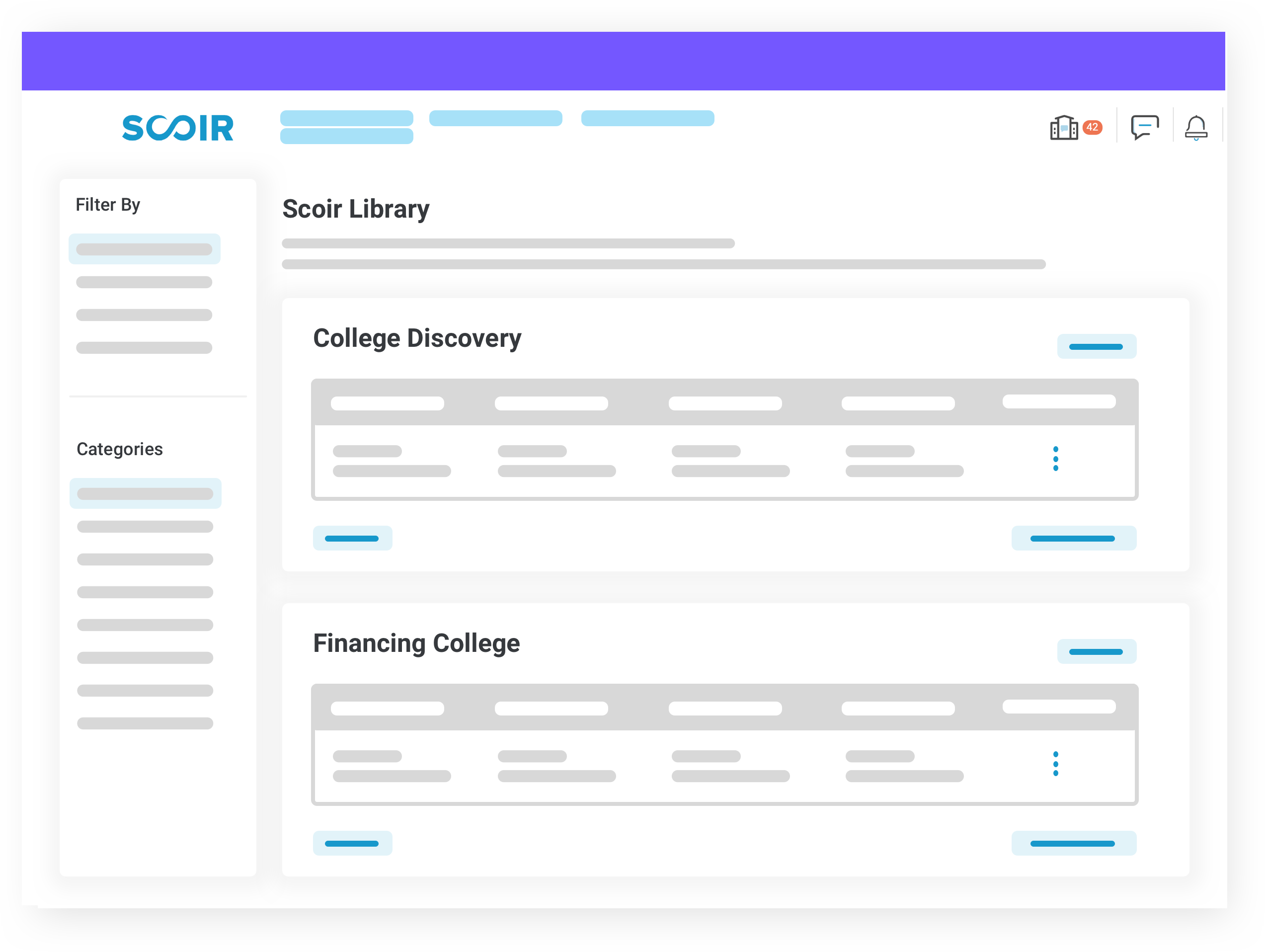 Scoir Library and Subscriptions illustration