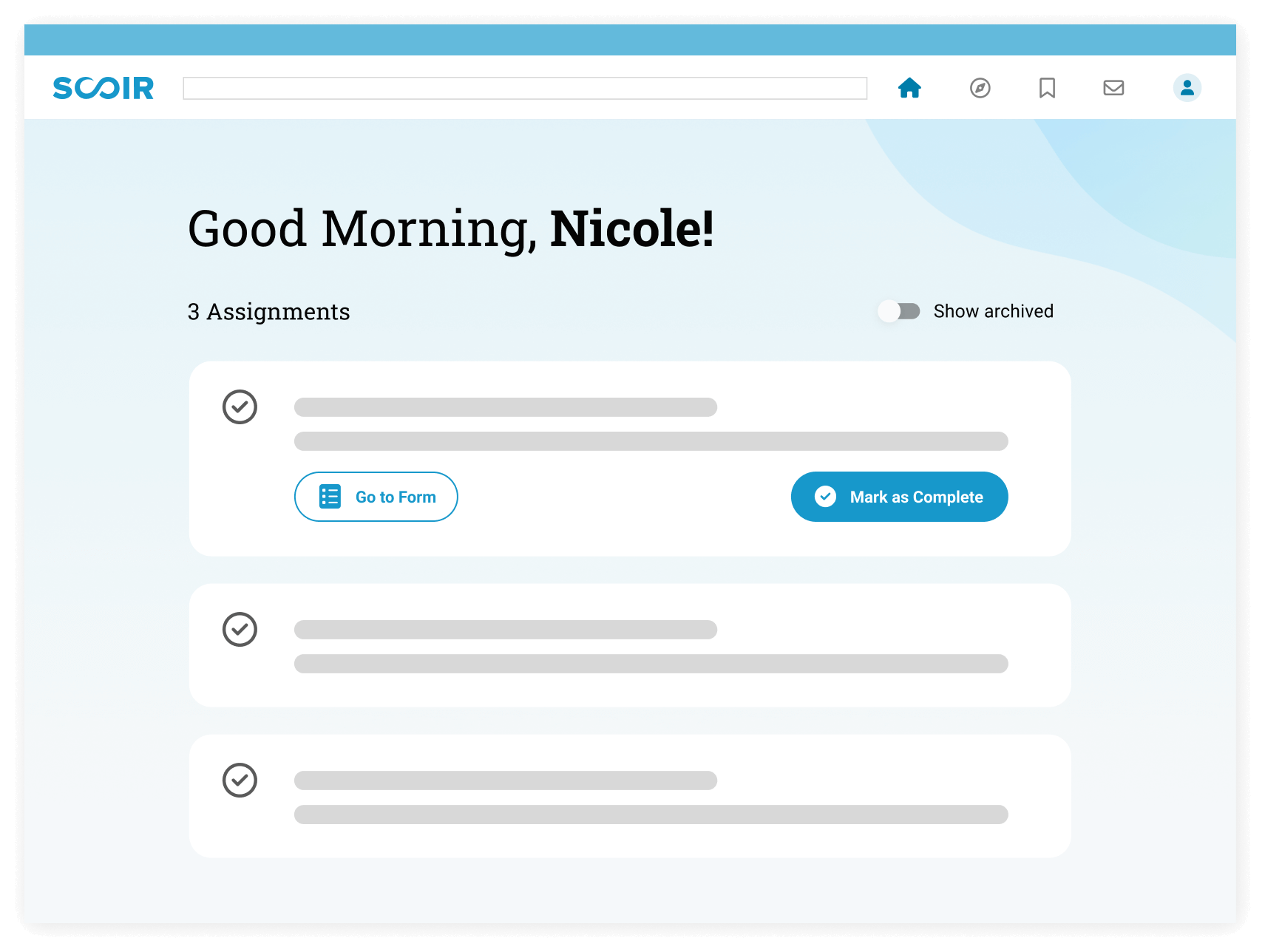 Scoir Student Dashboard Product Illustration - 