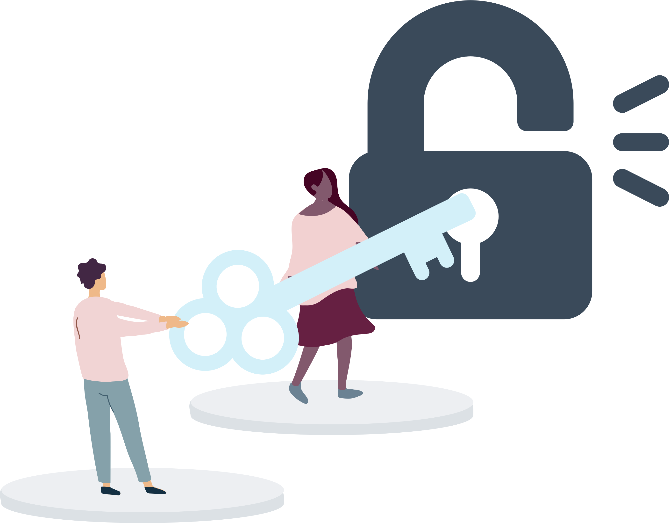 Scoir for colleges - two people holding a large key to unlock padlock