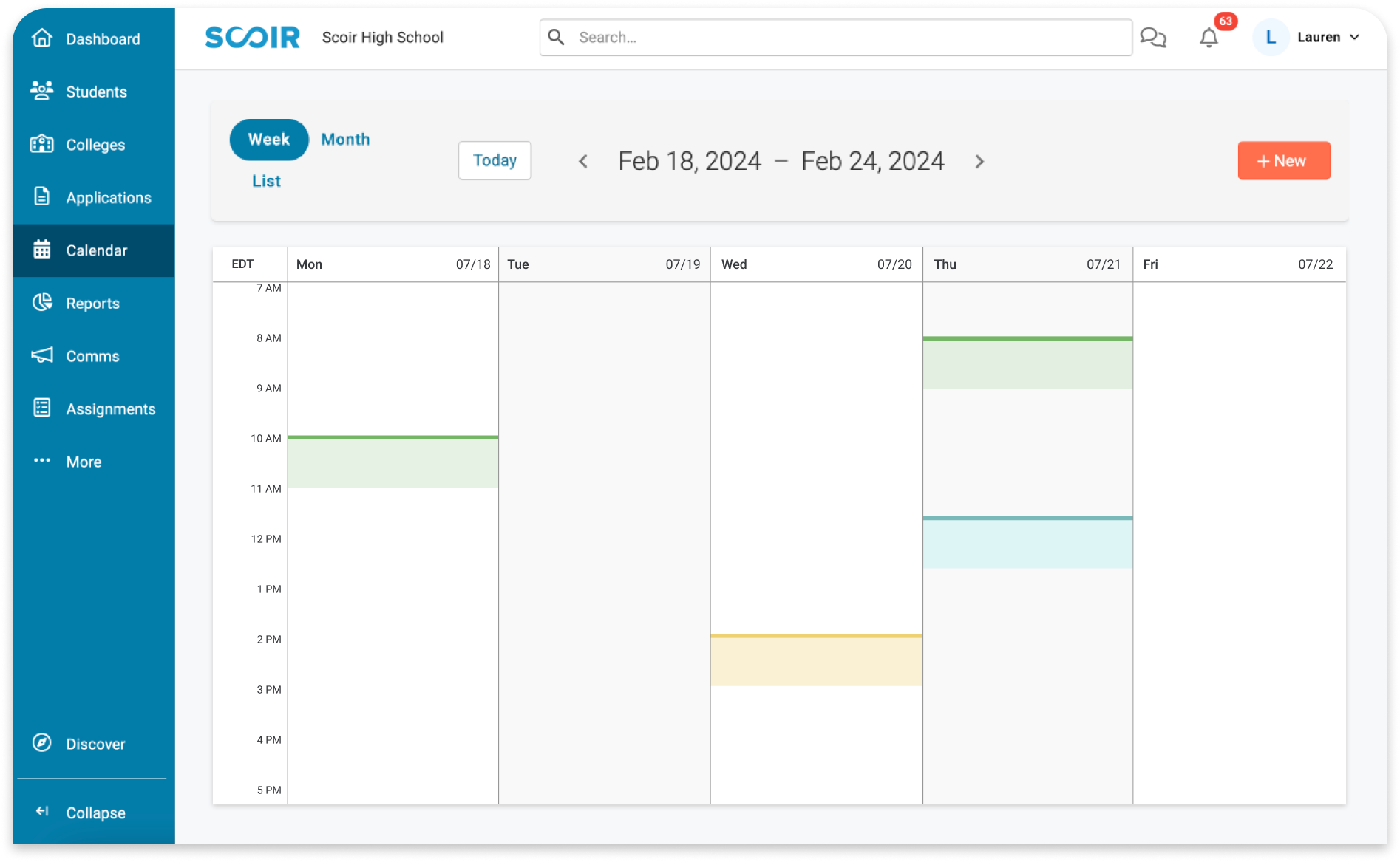 calendar HS